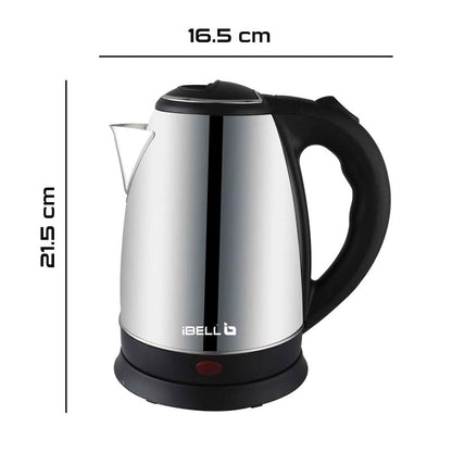 IBELL Sek150L Premium Electric Kettle 1.5 Litre,1500 Watts, Stainless Steel, Auto Cut-Off Feature (Silver) 