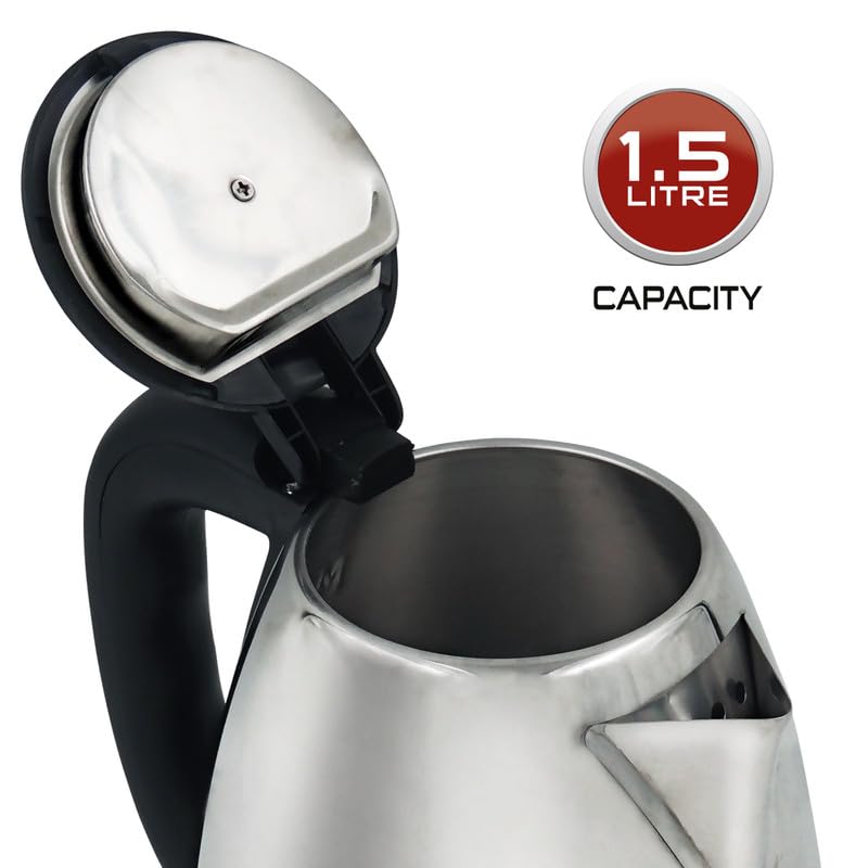IBELL Sek150L Premium Electric Kettle 1.5 Litre,1500 Watts, Stainless Steel, Auto Cut-Off Feature (Silver) 