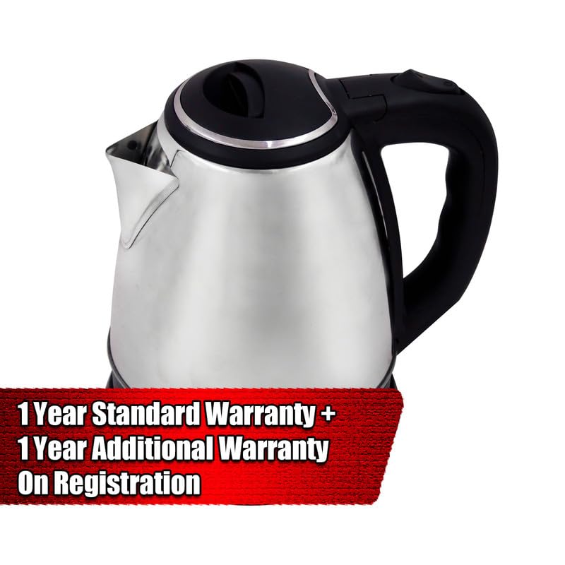 IBELL Sek150L Premium Electric Kettle 1.5 Litre,1500 Watts, Stainless Steel, Auto Cut-Off Feature (Silver) 
