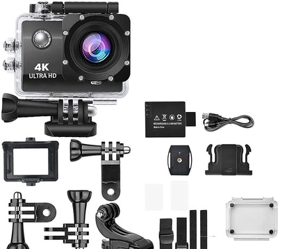 IBS 4K 30FPS Action Camera Ultra HD Underwater Camera 170 Degree Wide Angle 98Ft Waterproof Camera (Light Action) - Digital, Multicolor 