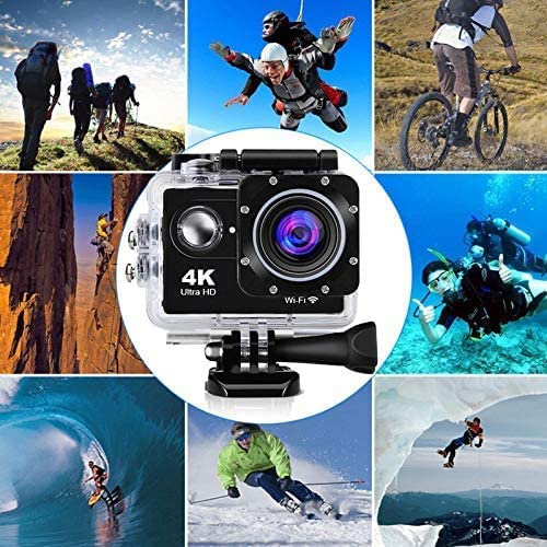 IBS 4K 30FPS Action Camera Ultra HD Underwater Camera 170 Degree Wide Angle 98Ft Waterproof Camera (Light Action) - Digital, Multicolor 
