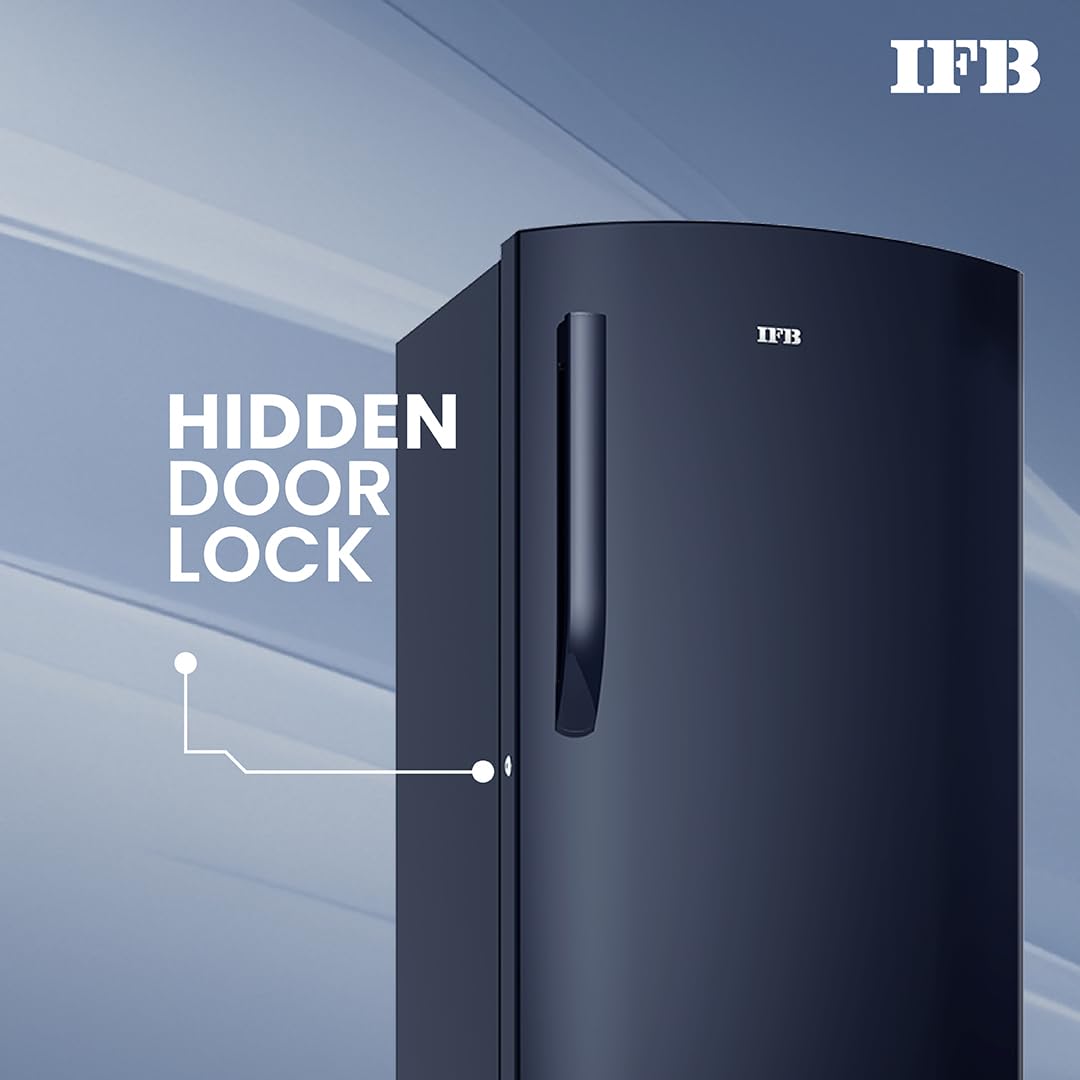 IFB 187L 2 Star Direct-Cool Single Door Refrigerator (2024, IFBDC-2132NCSE, Blue) Extraordinary Storage with Humidity Controller 