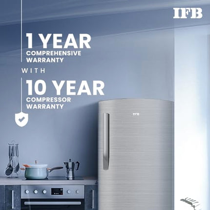 IFB 197L 5 Star Direct Cool Single Door Refrigerator (2024 Model, IFBDC-2235DBSE, Brush Grey, Advanced Inverter Compressor, Extraordinary Storage with Humidity Controller) 