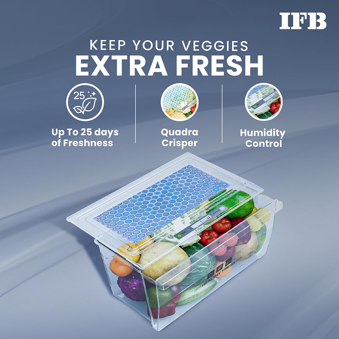 IFB 197L 5 Star Direct Cool Single Door Refrigerator (2024 Model, IFBDC-2235DBSE, Brush Grey, Advanced Inverter Compressor, Extraordinary Storage with Humidity Controller) 