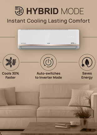 IFB 2025 Model Gold Pro Series 1 Ton 5 Star Split AC with Hybrid Technology, Works upto 55°C, 4-Way Swing, Higher Cooling Capacity, Self-Clean & AI - White (CI145GN21RGN1, Copper Condenser) 