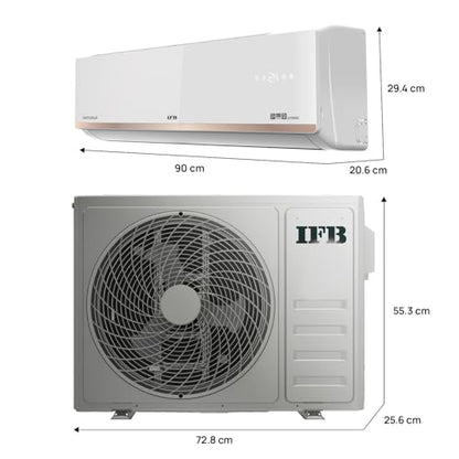 IFB 2025 Model Gold Pro Series 1 Ton 5 Star Split AC with Hybrid Technology, Works upto 55°C, 4-Way Swing, Higher Cooling Capacity, Self-Clean & AI - White (CI145GN21RGN1, Copper Condenser) 