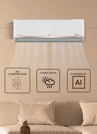 IFB 2025 Model Gold Pro Series 1 Ton 5 Star Split AC with Hybrid Technology, Works upto 55°C, 4-Way Swing, Higher Cooling Capacity, Self-Clean & AI - White (CI145GN21RGN1, Copper Condenser) 