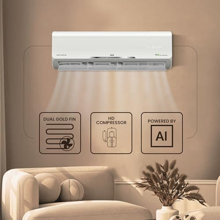 IFB 2025 Model Silver Star Series 1 Ton 3 Star Split AC with HD Compressor, AI, Dual Gold Fin, Nano Tek Coating & 8-in-1 Flexi Mode – White (CI133SS11RGM1, Copper Condenser) 