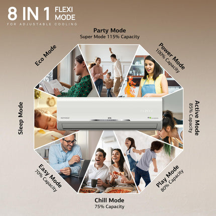 IFB 2025 Model Silver Star Series 1 Ton 3 Star Split AC with HD Compressor, AI, Dual Gold Fin, Nano Tek Coating & 8-in-1 Flexi Mode – White (CI133SS11RGM1, Copper Condenser) 