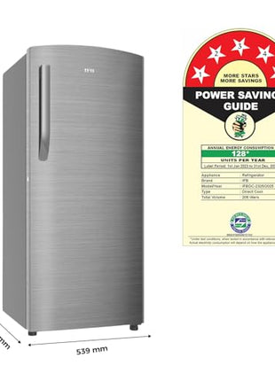 IFB 206L 5 Star Direct Cool Single Door Refrigerator (IFBDC-2325DBSE, Brush Grey, Advanced Inverter Compressor, Extraordinary Storage with Humidity Controller) 