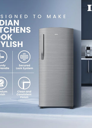 IFB 206L 5 Star Direct Cool Single Door Refrigerator (IFBDC-2325DBSE, Brush Grey, Advanced Inverter Compressor, Extraordinary Storage with Humidity Controller) 