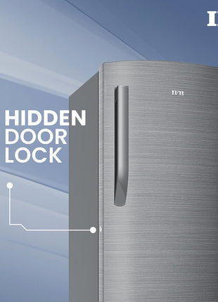 IFB 206L 5 Star Direct Cool Single Door Refrigerator (IFBDC-2325DBSE, Brush Grey, Advanced Inverter Compressor, Extraordinary Storage with Humidity Controller) 