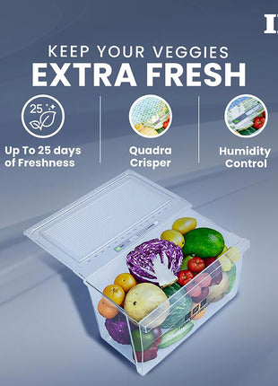 IFB 206L 5 Star Direct Cool Single Door Refrigerator (IFBDC-2325DBSE, Brush Grey, Advanced Inverter Compressor, Extraordinary Storage with Humidity Controller) 