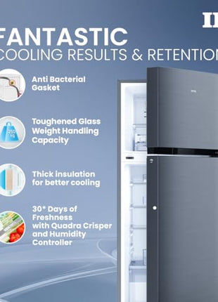 IFB 241L 3 Star Frost Free Advanced Inverter Double Door Refrigerator (Eco Cool IFBFF-2913DBSE, Brush Grey, 7 in 1 Multi Mode with 360 Degree Cooling) 