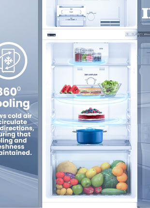 IFB 241L 3 Star Frost Free Advanced Inverter Double Door Refrigerator (Eco Cool IFBFF-2913DBSE, Brush Grey, 7 in 1 Multi Mode with 360 Degree Cooling) 