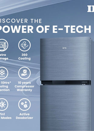 IFB 241L 3 Star Frost Free Advanced Inverter Double Door Refrigerator (Eco Cool IFBFF-2913DBSE, Brush Grey, 7 in 1 Multi Mode with 360 Degree Cooling) 