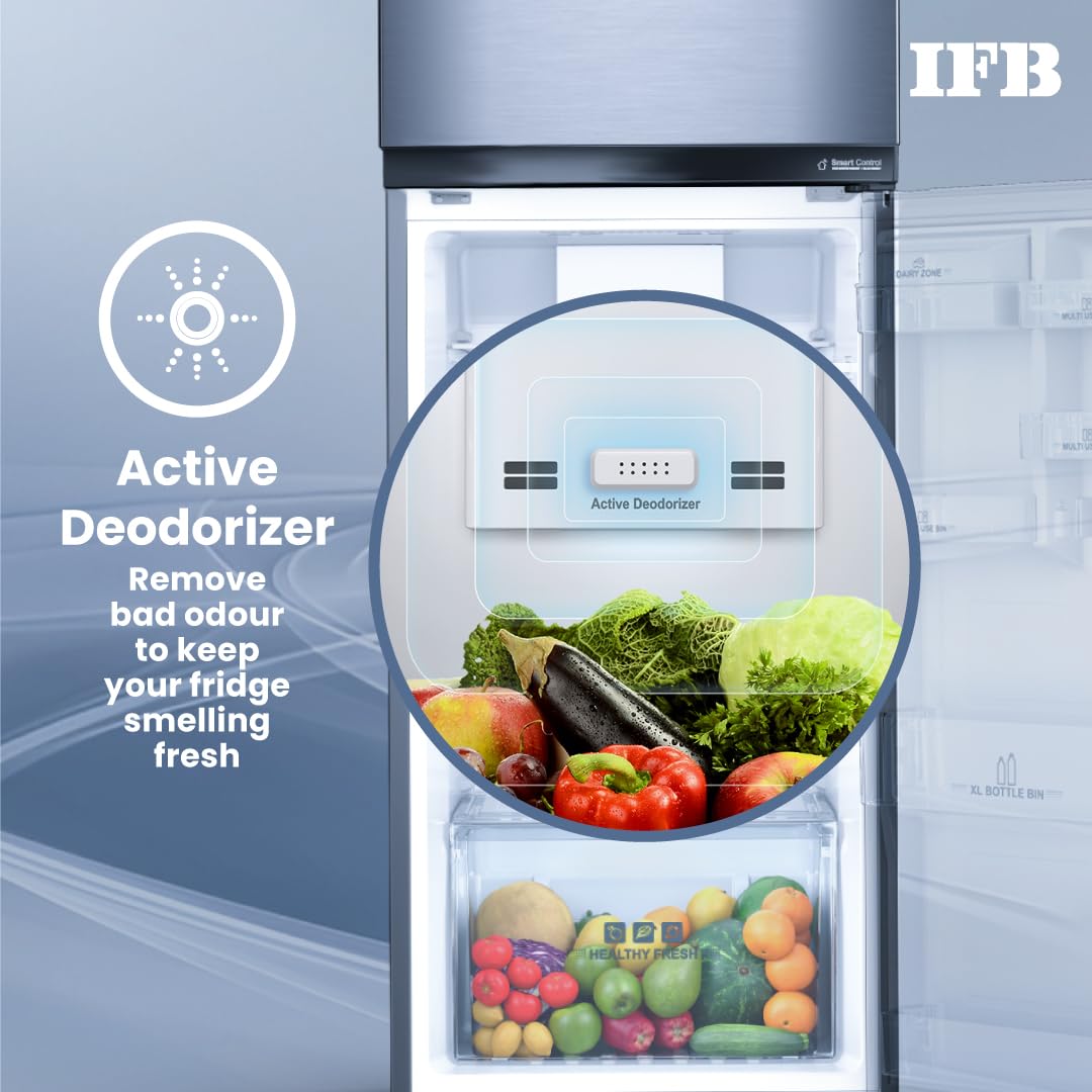 IFB 241L 3 Star Frost Free Advanced Inverter Double Door Refrigerator (Eco Cool IFBFF-2913DBSE, Brush Grey, 7 in 1 Multi Mode with 360 Degree Cooling) 