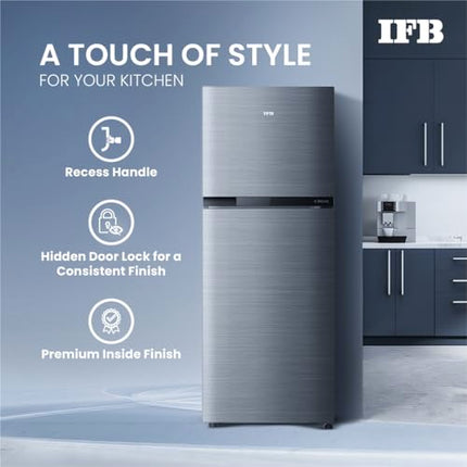 IFB 243L 2 Star Frost Free inverter with Double Door Refrigerator (IFBFF-2902NBSE, Brush Grey) 7 in 1 Multi Mode with 360 Degree Cooling 