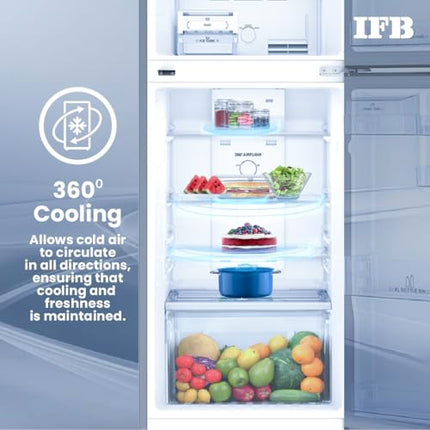 IFB 243L 2 Star Frost Free inverter with Double Door Refrigerator (IFBFF-2902NBSE, Brush Grey) 7 in 1 Multi Mode with 360 Degree Cooling 