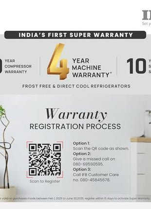 IFB 243L 2 Star Frost Free inverter with Double Door Refrigerator (IFBFF-2902NBSE, Brush Grey) 7 in 1 Multi Mode with 360 Degree Cooling 