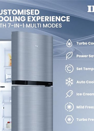 IFB 243L 2 Star Frost Free inverter with Double Door Refrigerator (IFBFF-2902NBSE, Brush Grey) 7 in 1 Multi Mode with 360 Degree Cooling 