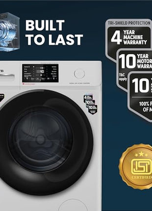 IFB 6.5 Kg 5 Star Powered by AI with 9 Swirl Wash, Fully Automatic Front Load Washing Machine (ELENA GXN 6510, Steam Refresh Program with Eco Inverter, Grey) 