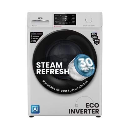 IFB 6 Kg 5 Star Powered by AI with 9 Swirl Wash, Fully Automatic Front Load Washing Machine (DIVA GXN 6010, Steam Refresh Program with Eco Inverter, Grey) 