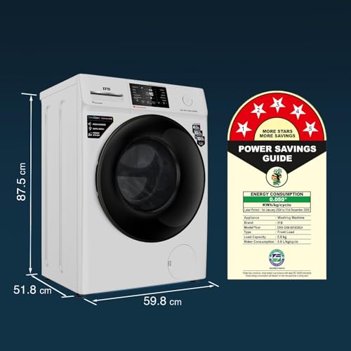 IFB 6 Kg 5 Star Powered by AI with 9 Swirl Wash, Fully Automatic Front Load Washing Machine (DIVA GXN 6010, Steam Refresh Program with Eco Inverter, Grey) 
