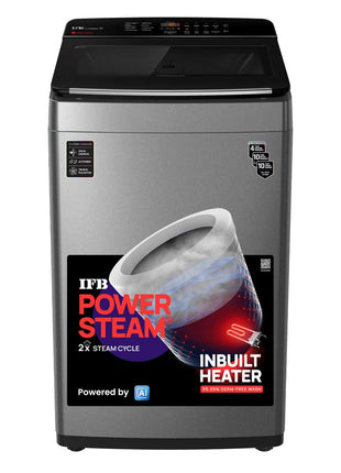 IFB 7.5 Kg 5 Star with DeepClean® Technology, AI Powered, Fully Automatic Top Load Washing Machine (TL751MS2S, PowerSteam®, Inbuilt Heater, Mystic Silver) 