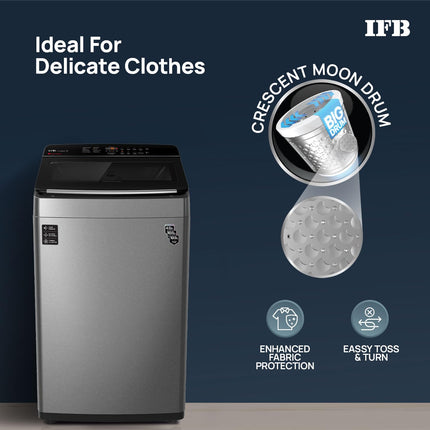 IFB 7.5 Kg 5 Star with DeepClean® Technology, AI Powered, Fully Automatic Top Load Washing Machine (TL751MS2S, PowerSteam®, Inbuilt Heater, Mystic Silver) 