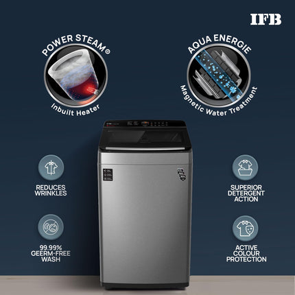 IFB 7.5 Kg 5 Star with DeepClean® Technology, AI Powered, Fully Automatic Top Load Washing Machine (TL751MS2S, PowerSteam®, Inbuilt Heater, Mystic Silver) 