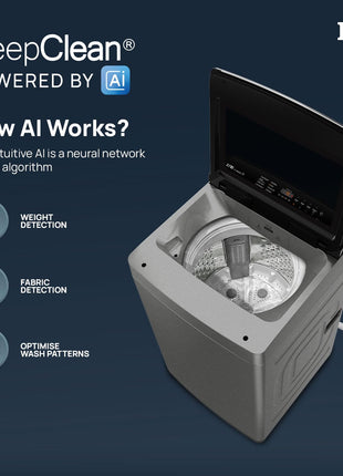 IFB 7.5 Kg 5 Star with DeepClean® Technology, AI Powered, Fully Automatic Top Load Washing Machine (TL751MS2S, PowerSteam®, Inbuilt Heater, Mystic Silver) 