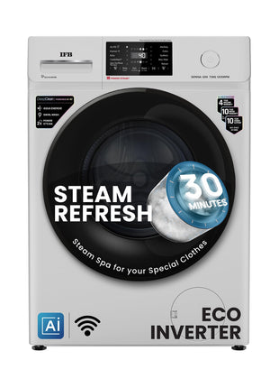 IFB 7 Kg 5 Star Powered by AI with 9 Swirl Wash, WiFi, Fully Automatic Front Load Washing Machine (SERENA GXN 7012, Steam Refresh Program with Eco Inverter, Grey) 