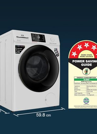 IFB 7 Kg 5 Star Powered by AI with 9 Swirl Wash, WiFi, Fully Automatic Front Load Washing Machine (SERENA GXN 7012, Steam Refresh Program with Eco Inverter, Grey) 