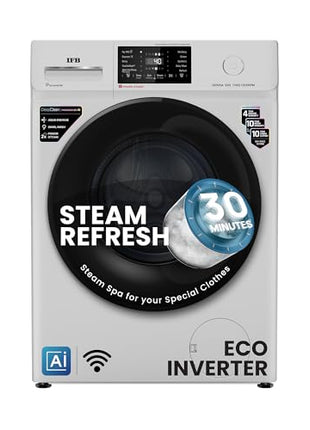 IFB 7 Kg 5 Star Powered by AI with 9 Swirl Wash, WiFi, Fully Automatic Front Load Washing Machine (SERENA GXN 7012, Steam Refresh Program with Eco Inverter, Grey) 