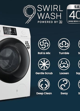 IFB 7 Kg 5 Star Powered by AI with 9 Swirl Wash, WiFi, Fully Automatic Front Load Washing Machine (SERENA GXN 7012, Steam Refresh Program with Eco Inverter, Grey) 