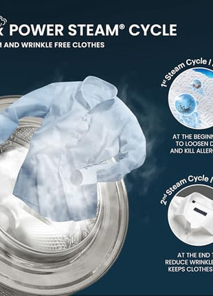 IFB 7 Kg 5 Star Powered by AI with 9 Swirl Wash, WiFi, Fully Automatic Front Load Washing Machine (SERENA GXN 7012, Steam Refresh Program with Eco Inverter, Grey) 