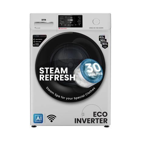 IFB 7 Kg 5 Star Powered by AI with 9 Swirl Wash, WiFi, Fully Automatic Front Load Washing Machine (SERENA GXN 7012, Steam Refresh Program with Eco Inverter, Grey) 
