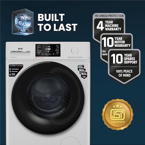 IFB 7 Kg 5 Star Powered by AI with 9 Swirl Wash, WiFi, Fully Automatic Front Load Washing Machine (SERENA GXN 7012, Steam Refresh Program with Eco Inverter, Grey) 