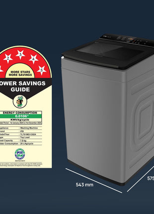 IFB 7 Kg 5 Star with Deep Clean® Technology, AI Powered, Fully Automatic Top Load Washing Machine (TL701MG1, ActivMix, Aqua Energie, Med Grey) 