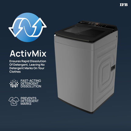 IFB 7 Kg 5 Star with Deep Clean® Technology, AI Powered, Fully Automatic Top Load Washing Machine (TL701MG1, ActivMix, Aqua Energie, Med Grey) 