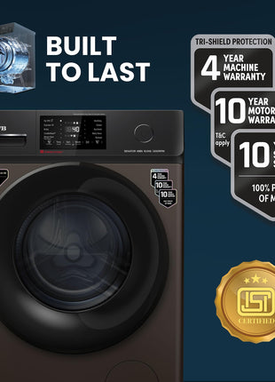 IFB 8 Kg 5 Star Powered by AI with 9 Swirl Wash, WiFi, Fully Automatic Front Load Washing Machine (Senator MBN 8012, Steam Refresh Program with Eco Inverter, Mocha) 