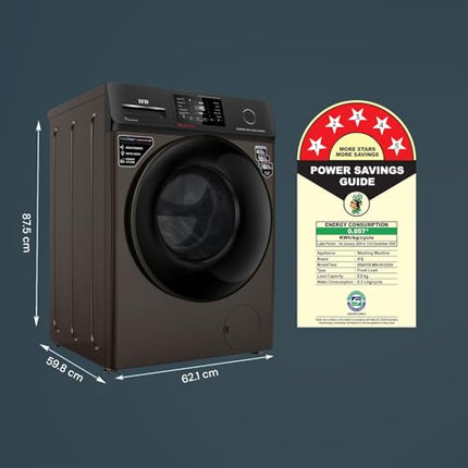 IFB 8 Kg 5 Star Powered by AI with 9 Swirl Wash, WiFi, Fully Automatic Front Load Washing Machine (Senator MBN 8012, Steam Refresh Program with Eco Inverter, Mocha) 