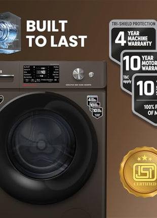 IFB 9 Kg 5 Star, DeepClean® Technology, AI Powered, WiFi, Fully Automatic Front Load Washing Machine (EXECUTIVE MXN 9014K CMS, PowerSteam®, 9 Swirl, Steam Refresh, Inbuilt Heater, Eco Inverter, Mocha) 