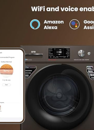 IFB 9 Kg 5 Star, DeepClean® Technology, AI Powered, WiFi, Fully Automatic Front Load Washing Machine (EXECUTIVE MXN 9014K CMS, PowerSteam®, 9 Swirl, Steam Refresh, Inbuilt Heater, Eco Inverter, Mocha) 
