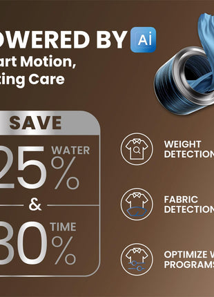 IFB 9 Kg 5 Star, DeepClean® Technology, AI Powered, WiFi, Fully Automatic Front Load Washing Machine (EXECUTIVE MXN 9014K CMS, PowerSteam®, 9 Swirl, Steam Refresh, Inbuilt Heater, Eco Inverter, Mocha) 