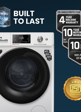 IFB 9 Kg 5 Star Powered by AI with 9 Swirl Wash, WiFi, Fully Automatic Front Load Washing Machine (Executive SXN 9014K, Steam Refresh Program with Eco Inverter, Rich Silver) 