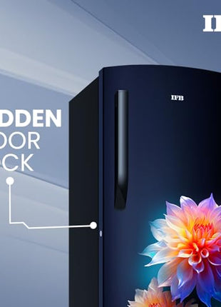 IFB Smart Choice 187L 4 Star Direct Cool Advanced Inverter Single Door Refrigerator (IFBDC-2134DBNED, Divine Bliss-Blue, Humidity Controller, Extraordinary Space with Base Drawer) 