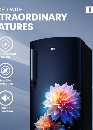 IFB Smart Choice 187L 4 Star Direct Cool Advanced Inverter Single Door Refrigerator (IFBDC-2134DBNED, Divine Bliss-Blue, Humidity Controller, Extraordinary Space with Base Drawer) 