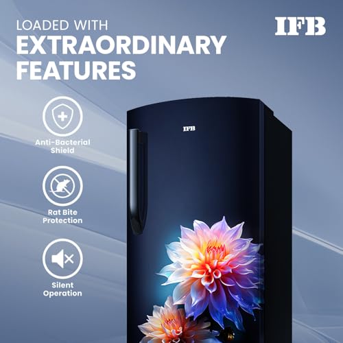 IFB Smart Choice 187L 4 Star Direct Cool Advanced Inverter Single Door Refrigerator (IFBDC-2134DBNED, Divine Bliss-Blue, Humidity Controller, Extraordinary Space with Base Drawer) 